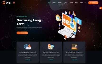 Digi-M – SEO and Digital Marketing Agency HTML5 Template Website Template
