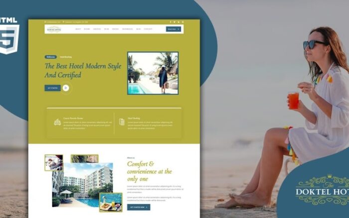 Doktel Hotel And House Rental Landing Page Template