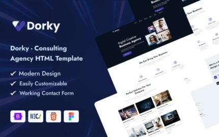 Dorky - Consulting Agency HTML Template Website Template