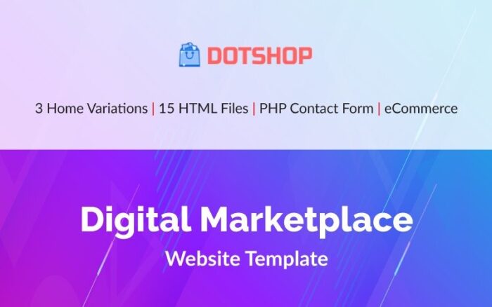 DotShop - Digital Marketplace Website Template