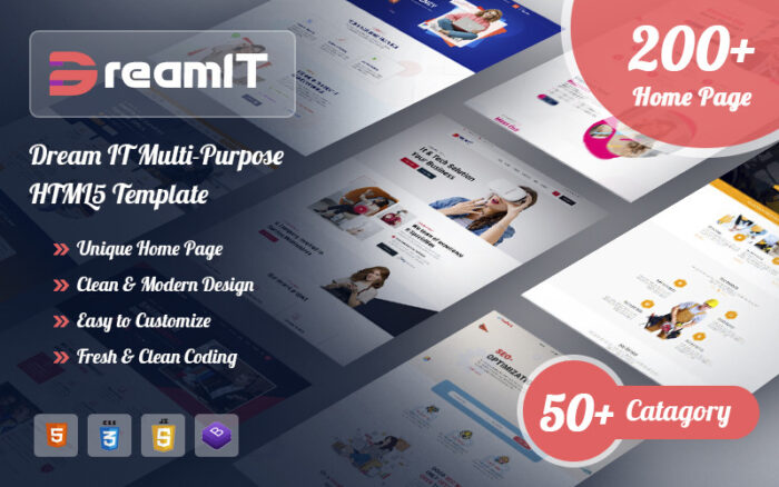 Dream-IT The Biggest Multi-Purpose HTML5 Website Template