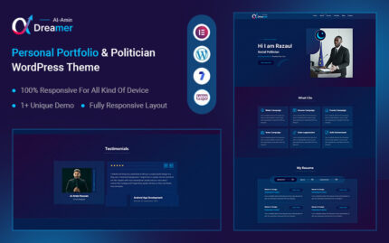 Dreamer – Personal Portfolio & Politician WordPress Theme