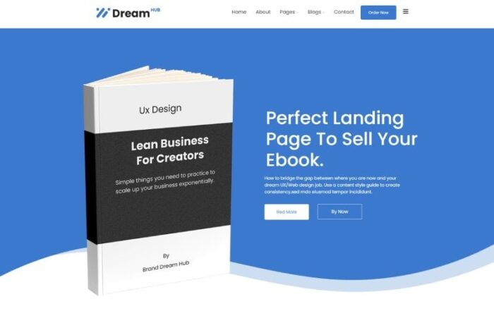 DreamHub eBook Elementor WordPress Theme