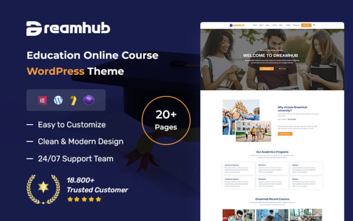 DreamHub - Education Online Course WordPress Theme