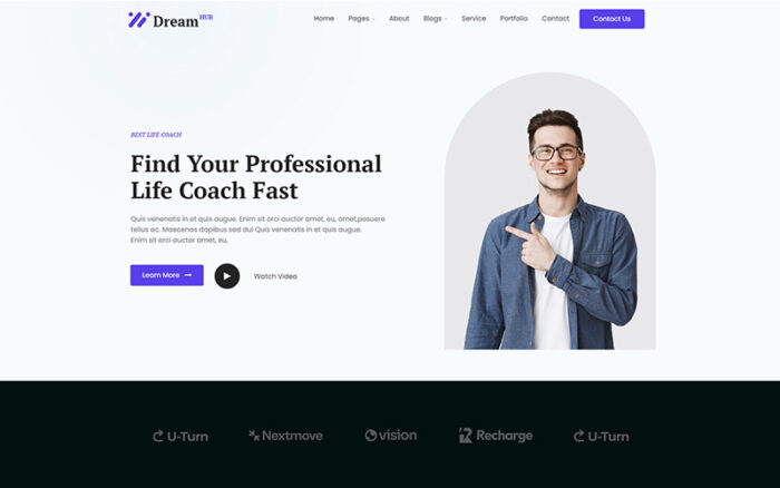 DreamHub Life Coach & Speaker Elementor WordPress Theme