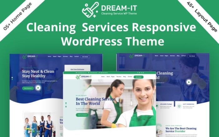 DreamIT - Cleaning Service WordPress Theme