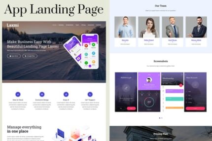 Laxmi - Responsive App Landing Page