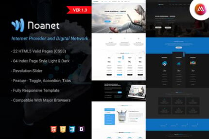 Noanet Digital Network and Internet Provider HTML