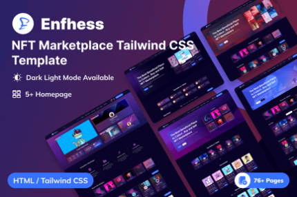 Enfhess - NFT Marketplace Tailwind CSS Template