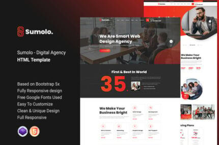 Sumolo - Digital Agency HTML Template