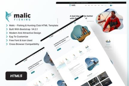 Malic - Fishing & Hunting Club HTML Template + RTL