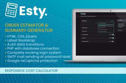 Esty | Order Estimator and Summary Generator