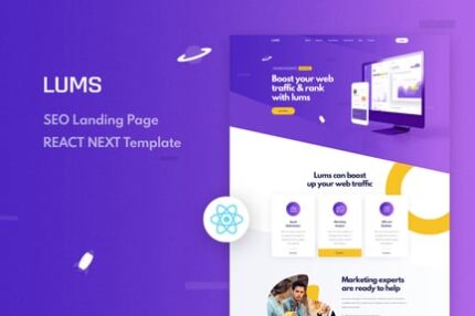 Lums - SEO Landing React NextJS Template