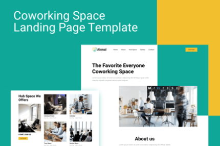 Akmal - Coworking Space Landing Page Template