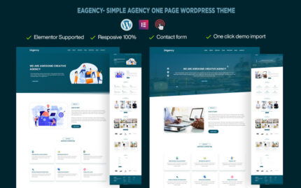 EAgency- Simple Agency One page WordPress Theme