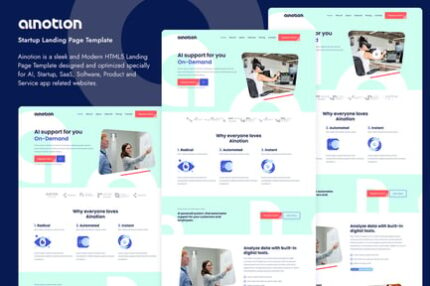 Ainotion Startup Landing Page Template