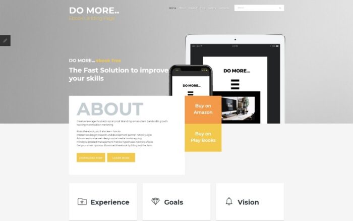 eBook Landing Page Joomla Template