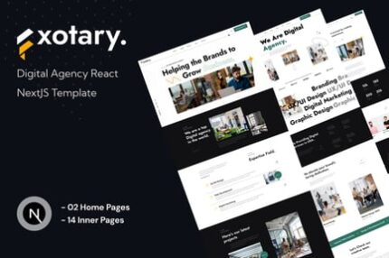 Fxotary - Digital Agency React NextJS Template