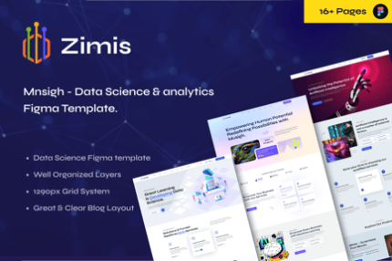 Zimis – Data Science & Analytics Figma Template