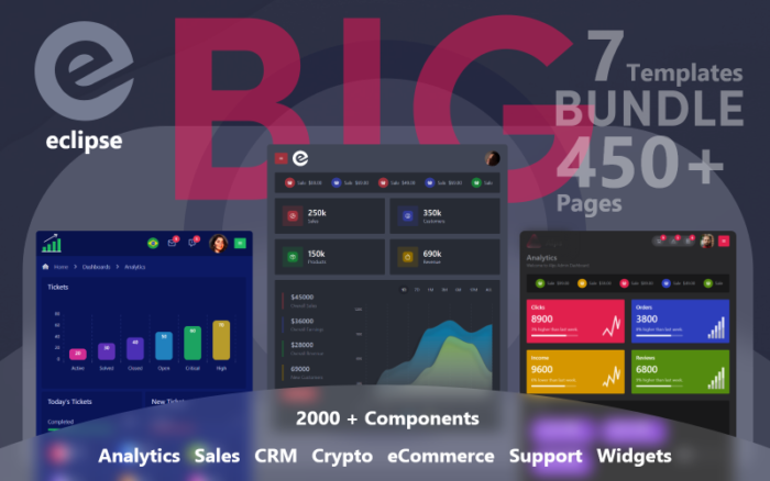 Eclipse - Bootstrap 5 Dark Admin Templates Bundle