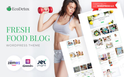 EcoDex - Fresh Food Blog Website For Healthy Lifestyle WordPress Theme