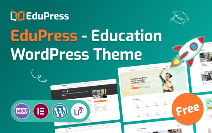 Education WordPress Theme For LearnPress (Free) - EduPress