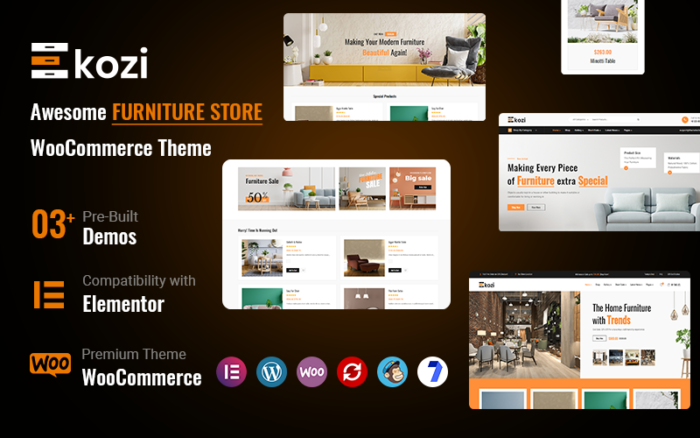 Ekozi - Furniture Elementor WooCommerce Theme