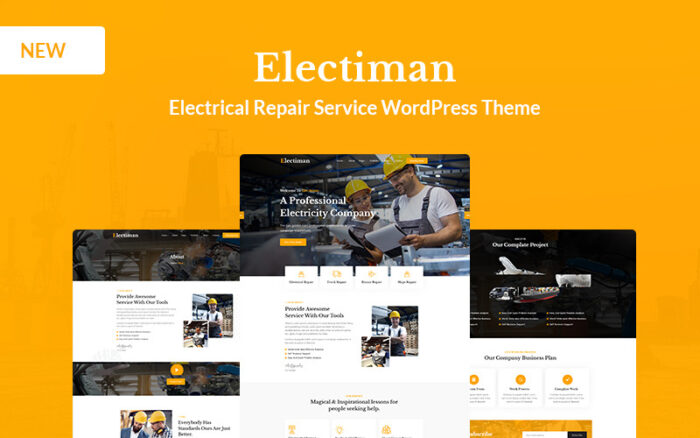 Electiman - Electrical Repair Service WordPress Theme