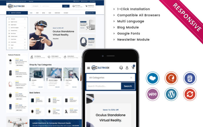 Electricex - Mega Electronic Woocommerce Responsive Store WooCommerce Theme