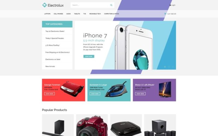 Electrolux - Electronics Shop Elementor WooCommerce Theme