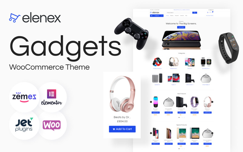 Elenex - Gadgets ECommerce Classic Elementor WooCommerce Theme