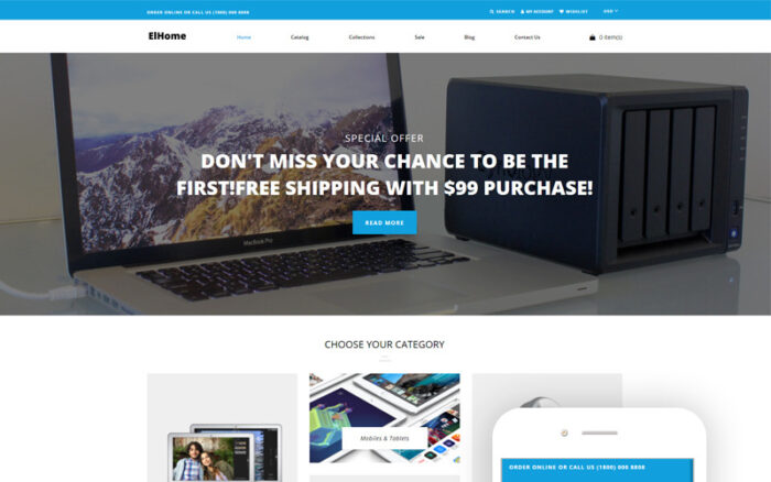 ElHome - Electronics Store Clean Shopify Theme