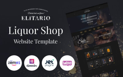 Elitario - Liquor Store WooCommerce Elementor Theme WooCommerce Theme