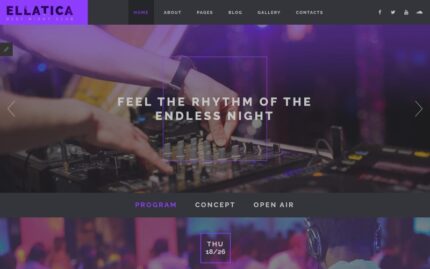 Ellatica - Nightclub Joomla Template