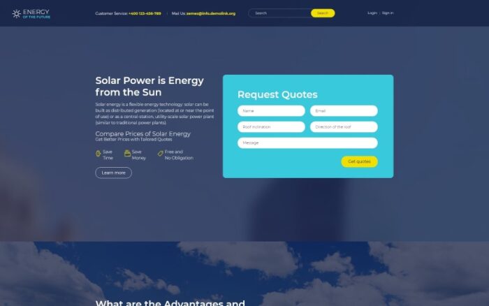 Energy Of The Future - Solar Energy Joomla Template