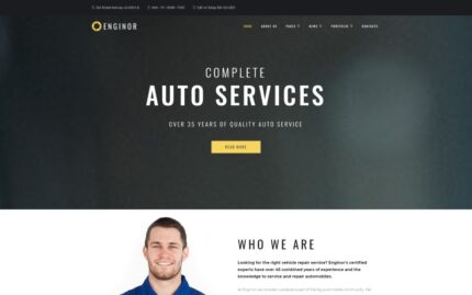 Enginor - Eye-catching Car Tuning Service WordPress Theme