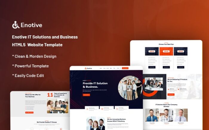 Enotive – IT Solutions & Business Website Template