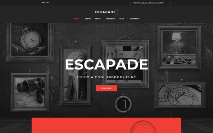 Escapade - Escape Room Responsive WordPress Theme