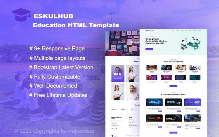 Eskulhub - Education HTML5 Website template Website Template