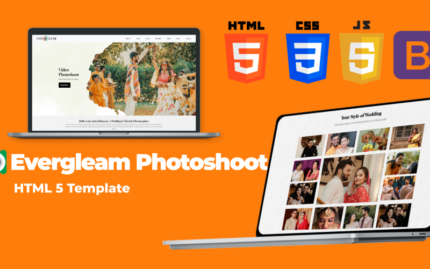 Evergleam Wedding Photography HTML Template Website Template