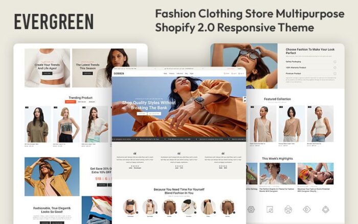 Evergreen - Fashion Clothing Store Multipurpose Shopify 2.0 Responsive Theme Shopify Theme