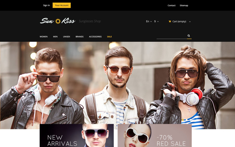 Exclusive Sunglasses PrestaShop Theme