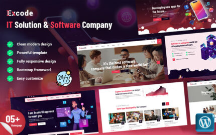 Excode - IT Solution and Software Company Responsive WordPress Theme