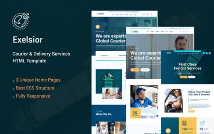 Exelsior - Courier Service & Logistics HTML Template Website Template