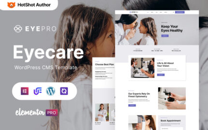 Eyepro - Eye Care Optometrist WordPress Elementor Theme WordPress Theme