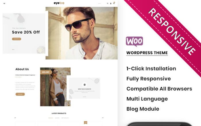 Eyetra - The Glasses Store WooCommerce Theme