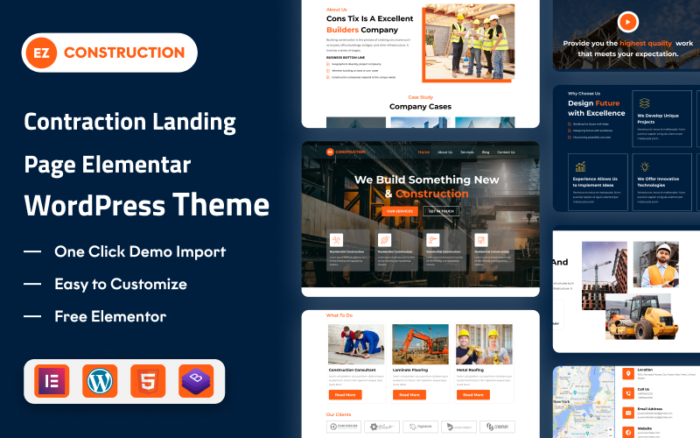 EZ-Construction: A Dynamic WordPress Theme for Revolutionizing Your Construction Business