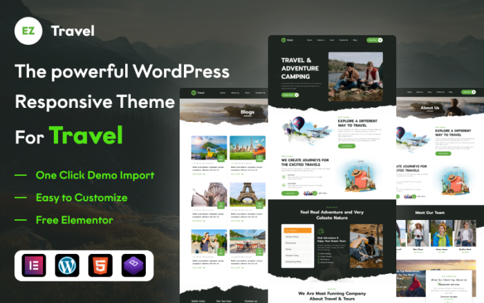 EZ Destination Travel - WordPress Theme for Travel Enthusiasts