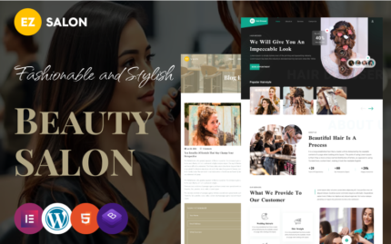 EZ Salon – Perfect Template for Modern Salons and Beauty Parlors WordPress Theme