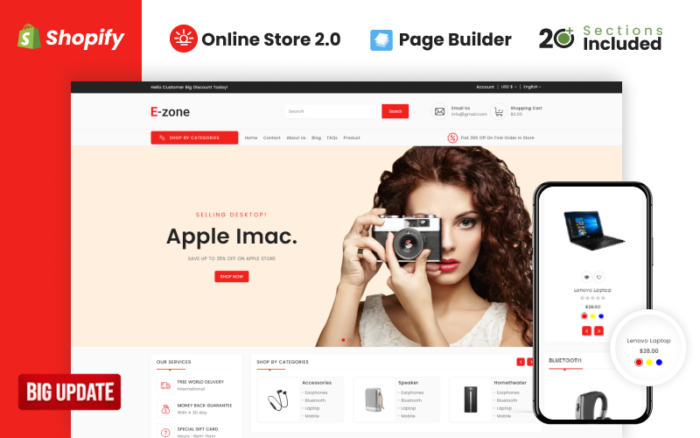 Ezone Electronics Store Shopify Theme